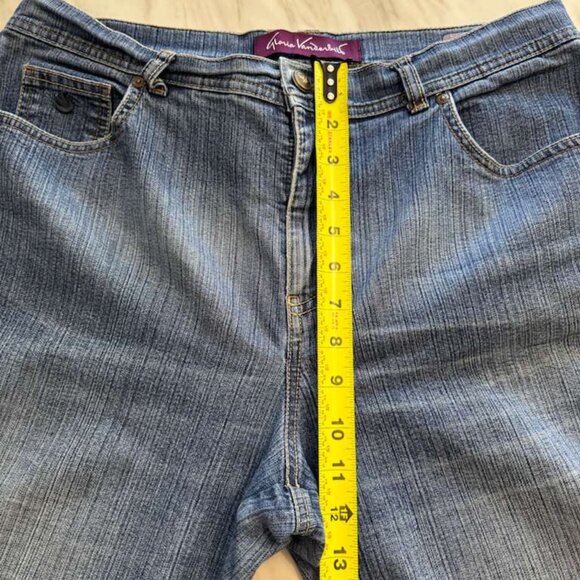 Gloria Vanderbilt Blue Jeans Denim High Rise Sz 12 Straight Leg Pre Washed Look - Picture 9 of 16